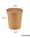 Kraft Paper Noodle Bowl with Kraft Lid