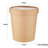 Kraft Paper Noodle Bowl with Kraft Lid