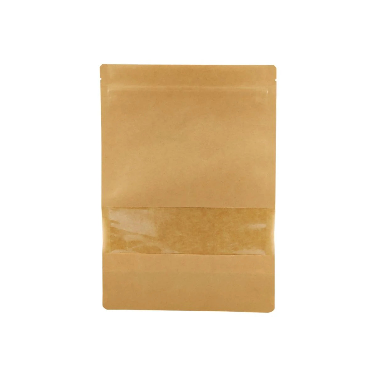 Kraft Resealable Paper Bag With Window.