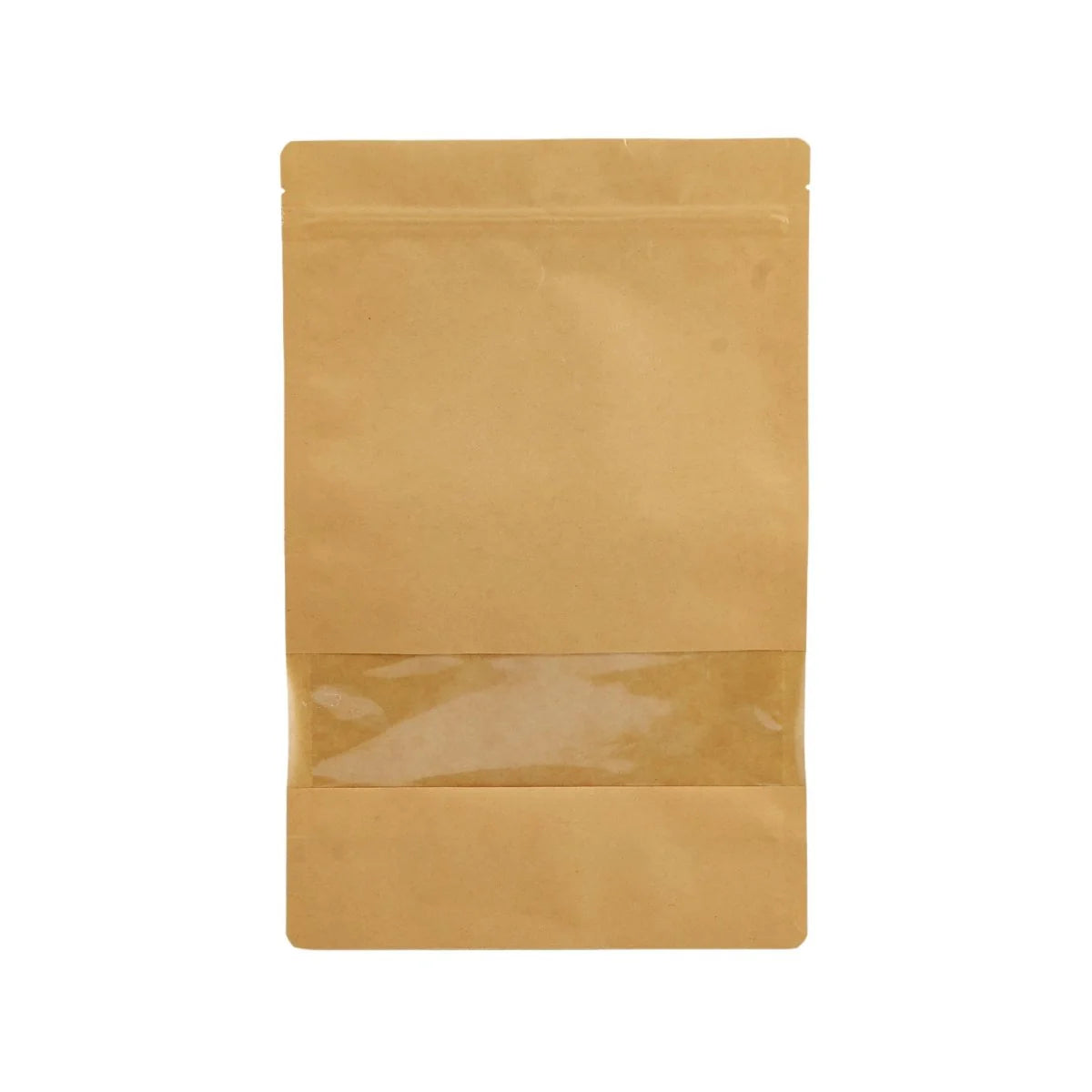 Kraft Resealable Paper Bag With Window.