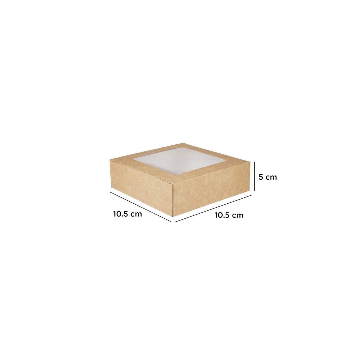 Kraft Square Salad Box with Window