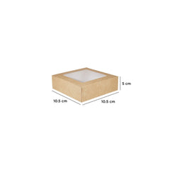 Kraft Square Salad Box with Window