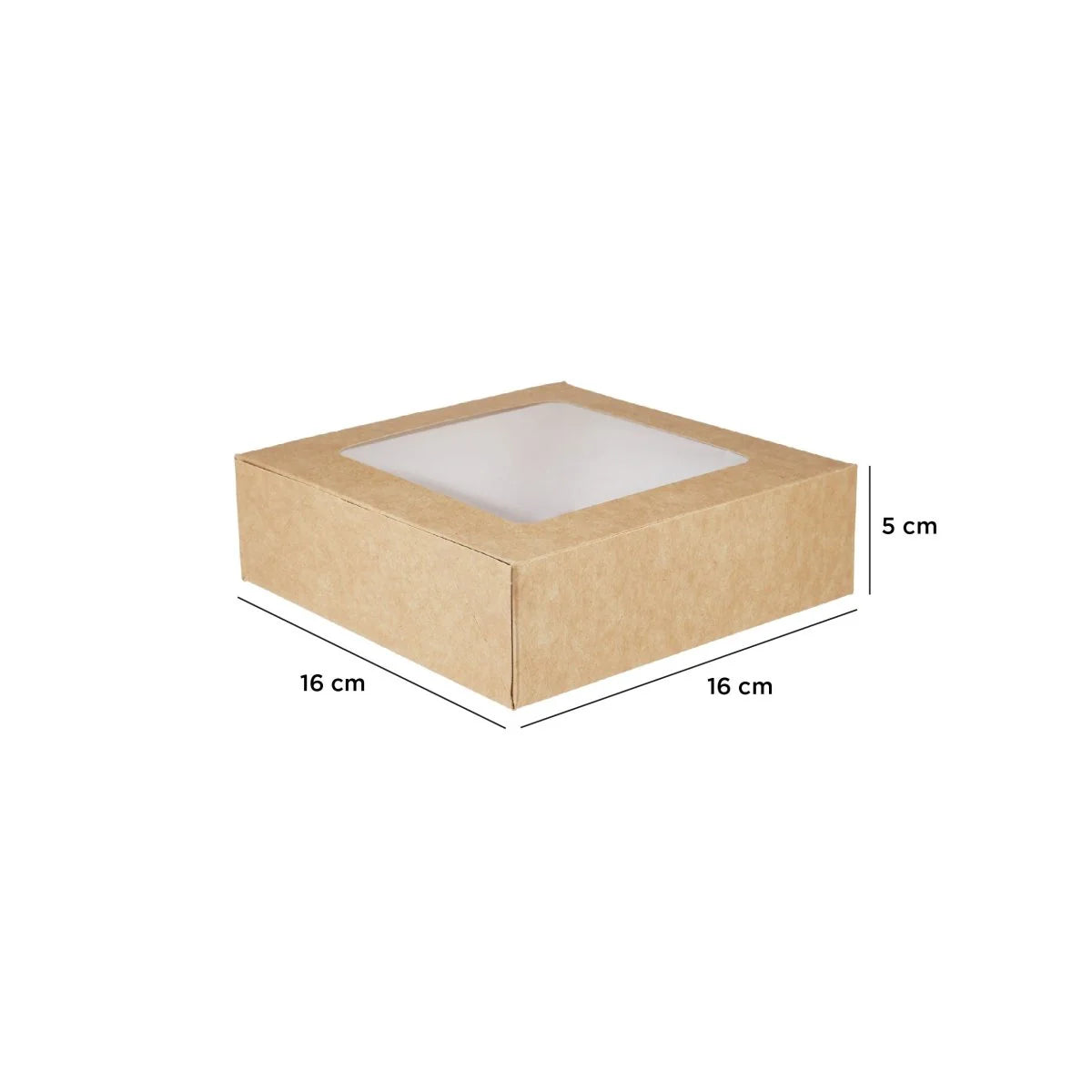 Kraft Square Salad Box with Window