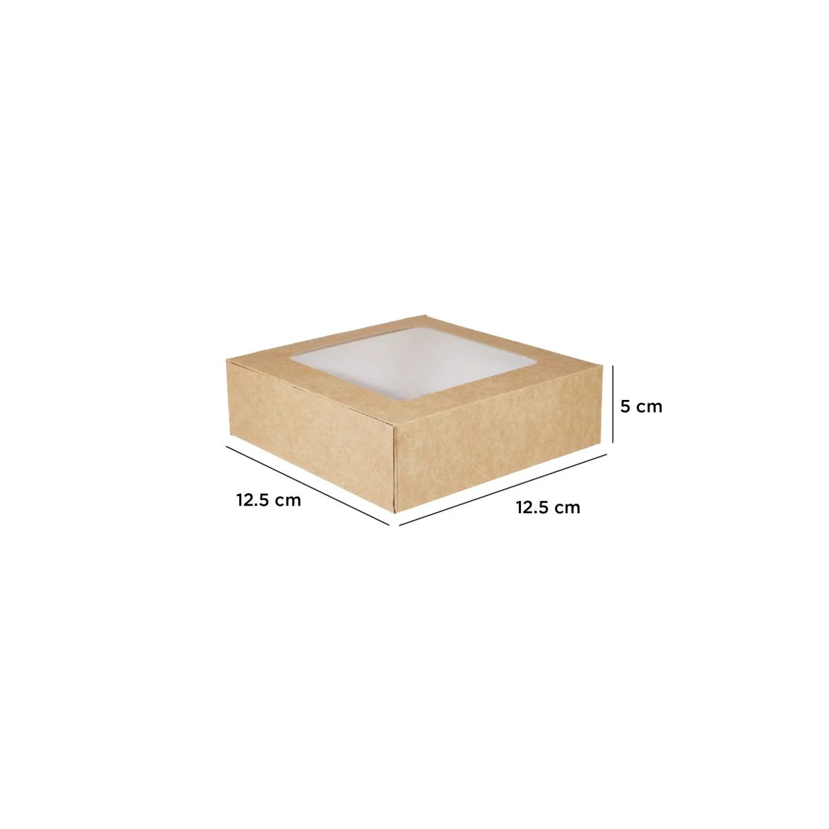 Kraft Square Salad Box with Window