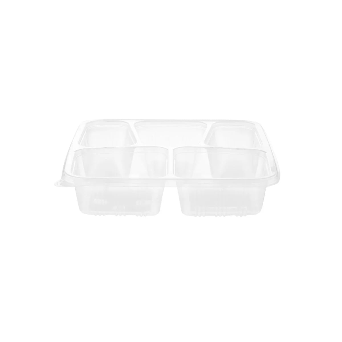 Rectangular Microwaveable 5 Compartment Container With Lid