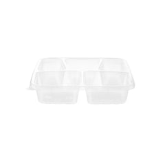 Rectangular Microwaveable 5 Compartment Container With Lid