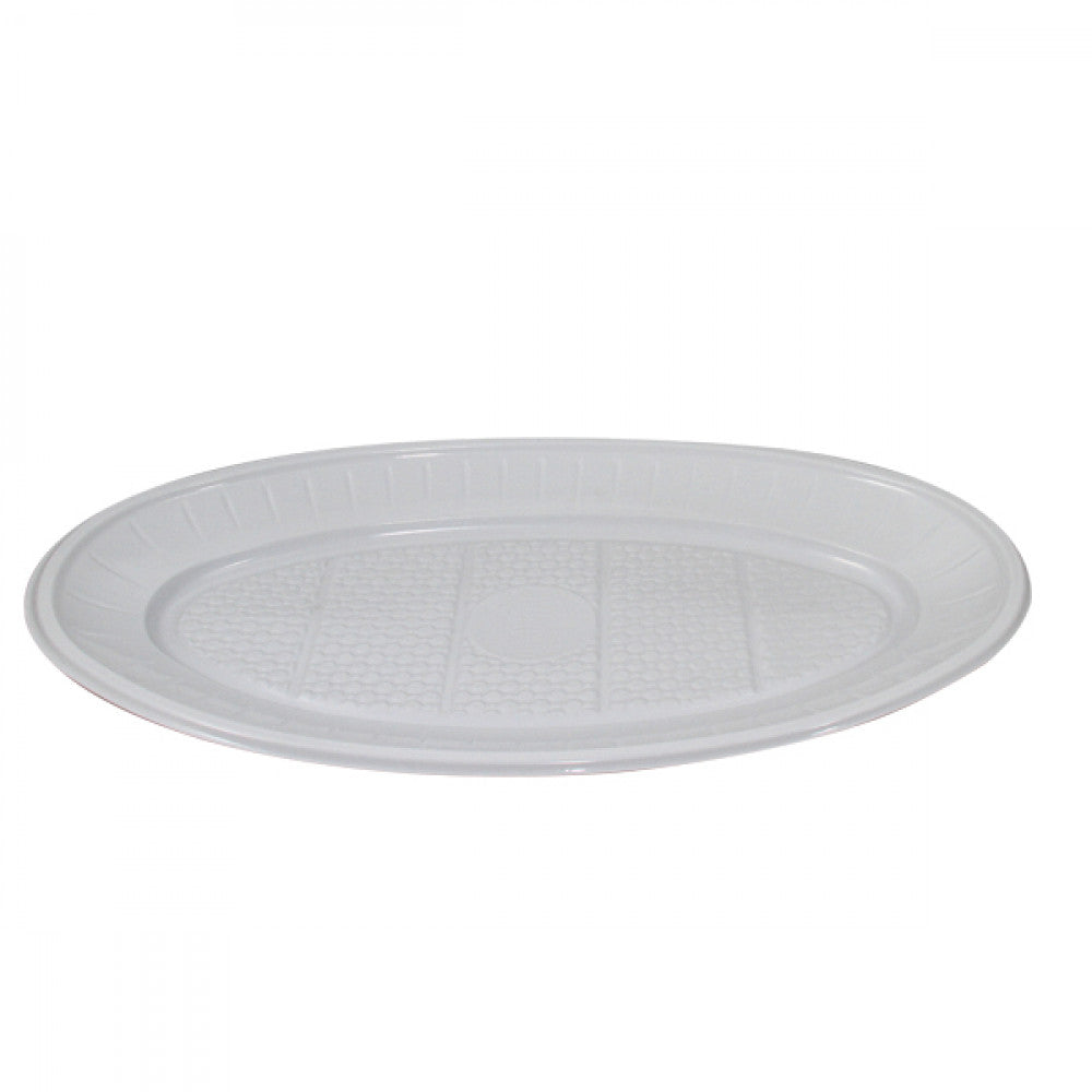 200 Pieces Plastic Oval Tray 7 Inch (10 Pieces *20 Packet)