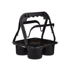 PLASTIC CUP CARRIER-BLACK- FOR 4 CUPS 