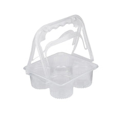 PLASTIC CUP CARRIER-CLEAR- 4 CUPS