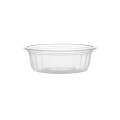 Plastic Ribbed Clear Round Container 200 Ml-Base Only