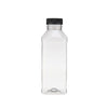 Plastic Square Bottle with Black Cap - hotpack.bh