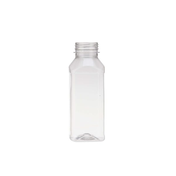 Plastic Square Bottle with Black Cap - hotpack.bh