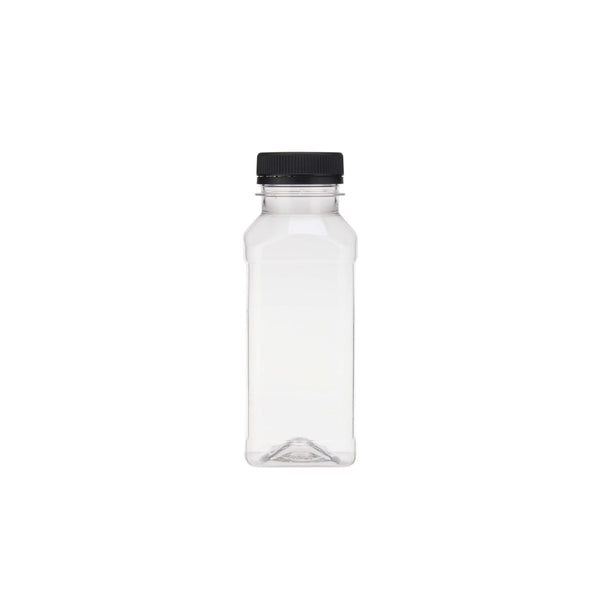 Plastic Square Bottle with Black Cap - hotpack.bh