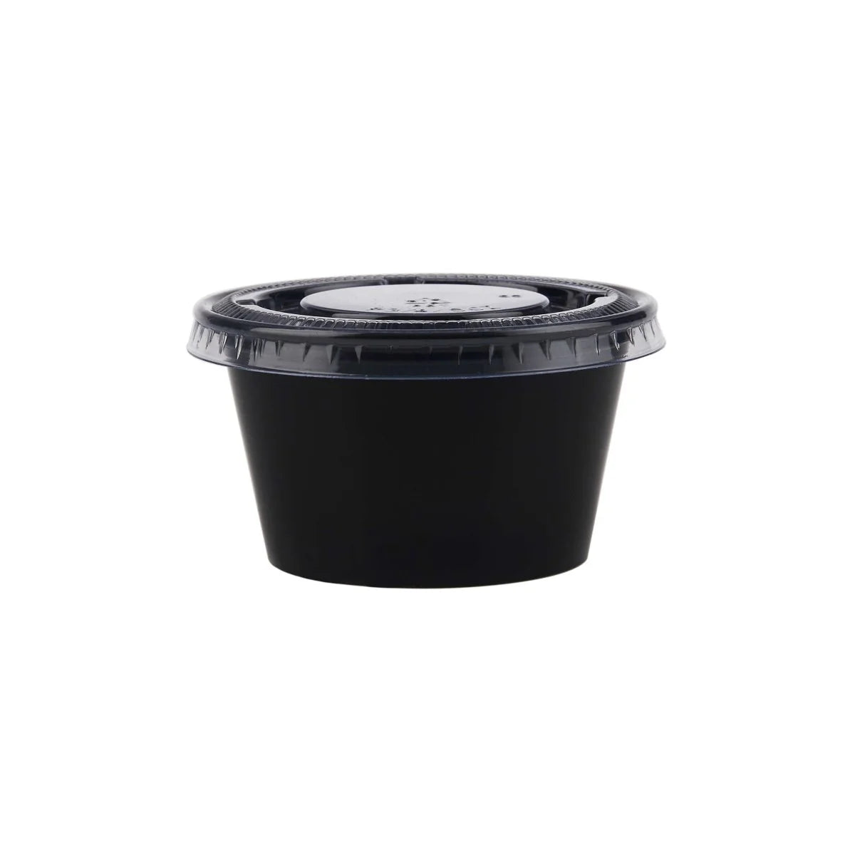 Black Portion Cup + Lid 4 Oz