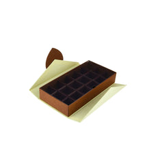  Rectangular Chocolate Gift Box 240*125*45MM-18DIV-BRWNCHB26