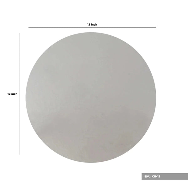 Silver Cake Board Round