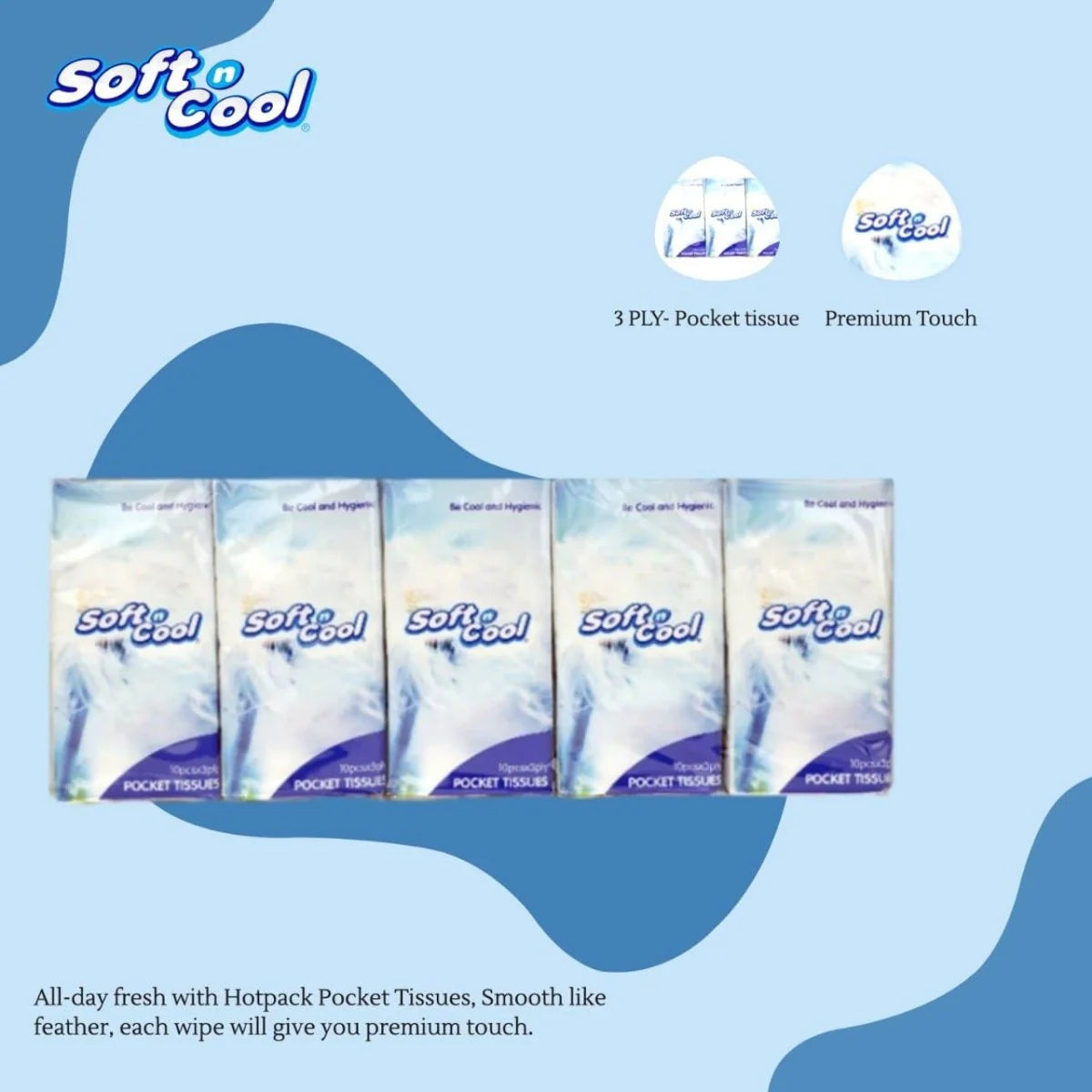 Soft n Cool 3 Ply Pocket Tissue