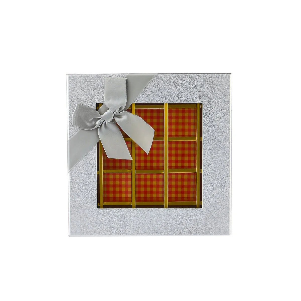 Square Chocolate Gift Box 20*20*4CM 25 DIV*SILVER