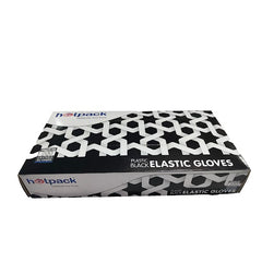 Plastic Black Elastic Gloves Medium-1000 Pieces