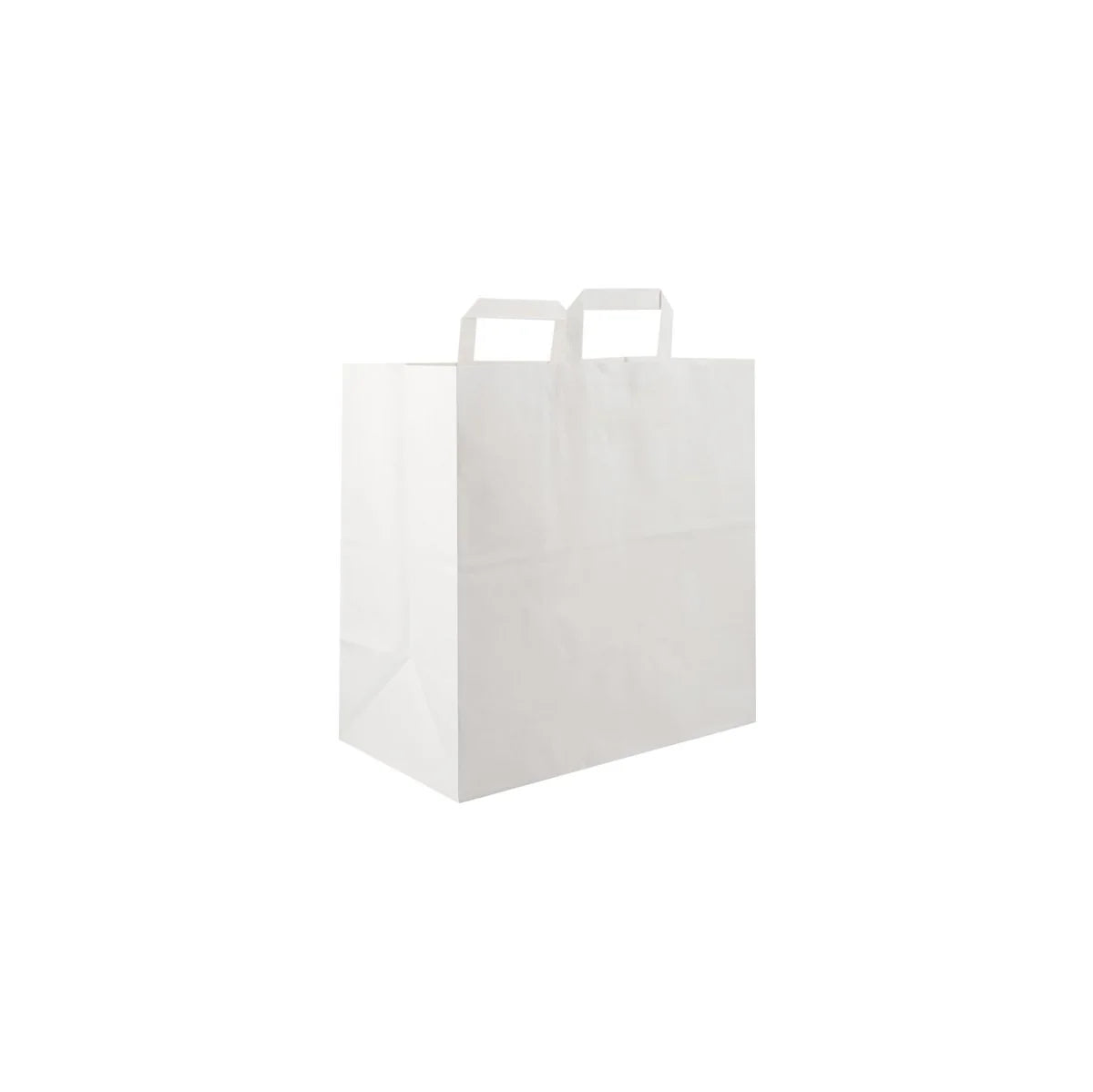 White Paper Bag Flat Handle 