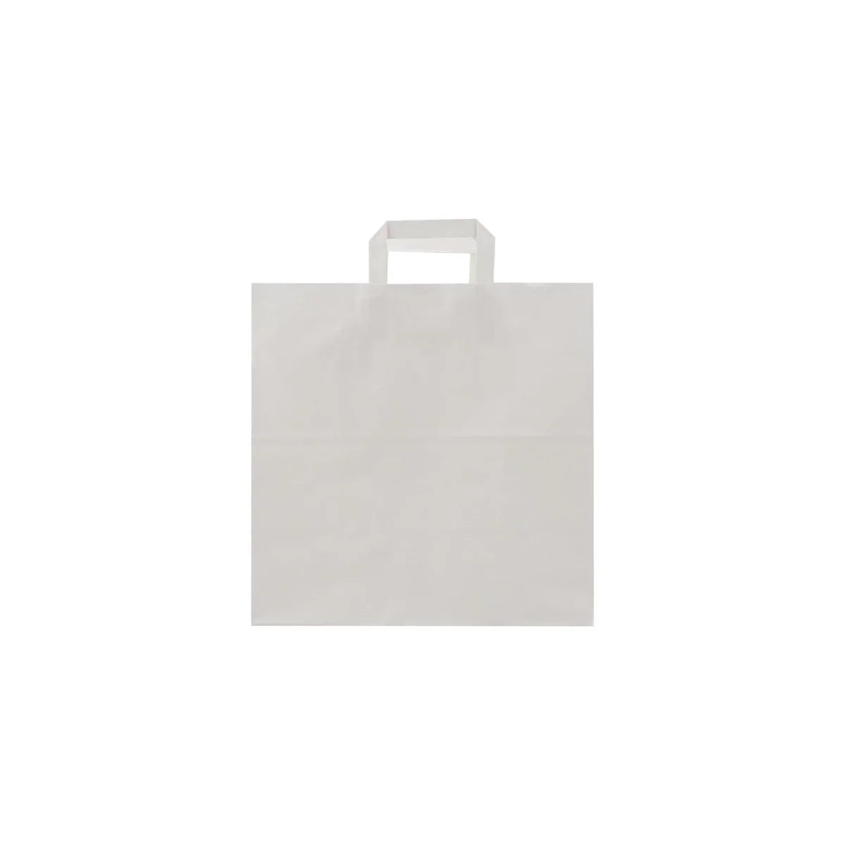 White Paper Bag Flat Handle 