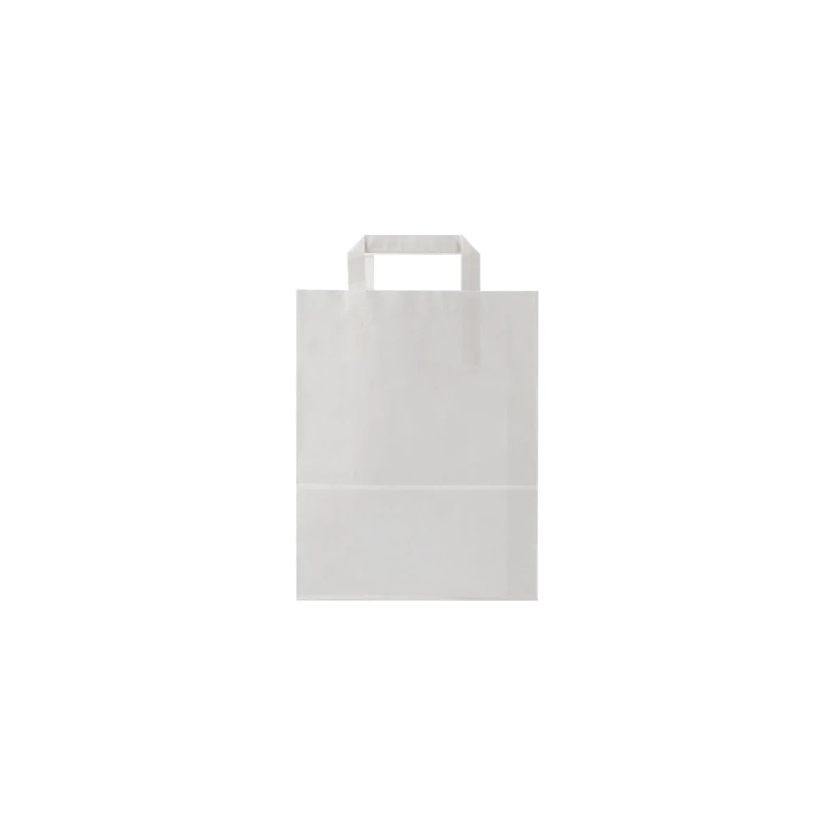 White Paper Bag Flat Handle 