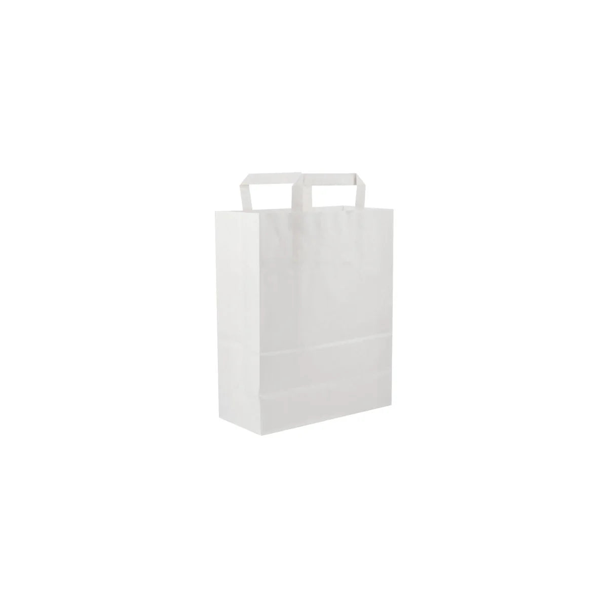 White Paper Bag Flat Handle 