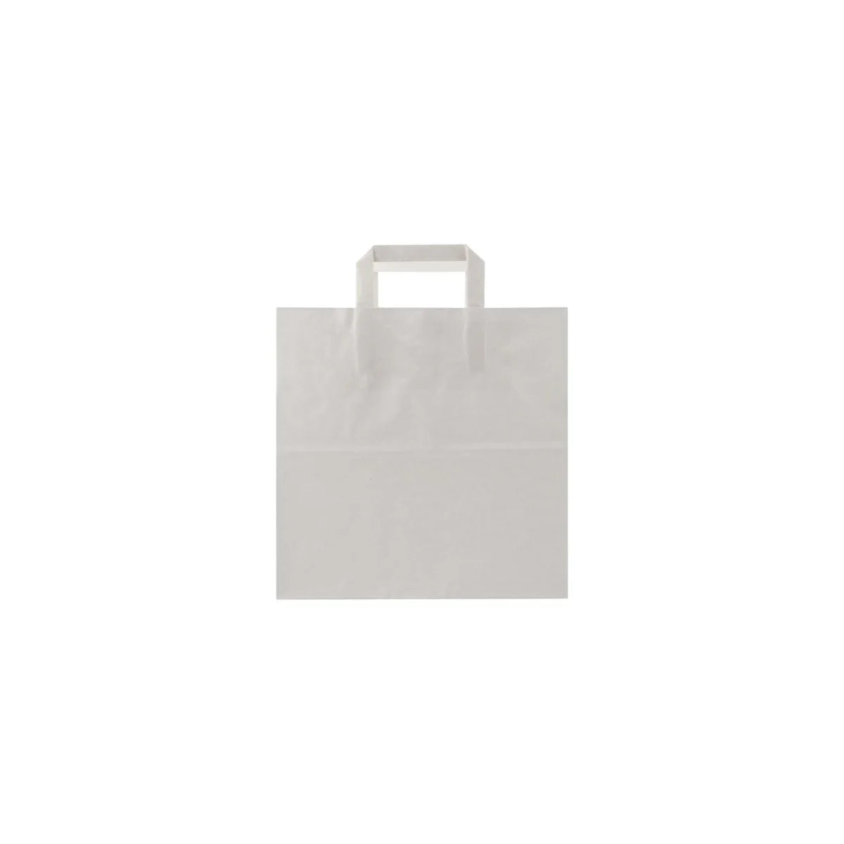 White Paper Bag Flat Handle 