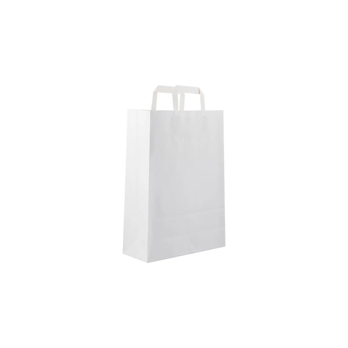 White Paper Bag Flat Handle 