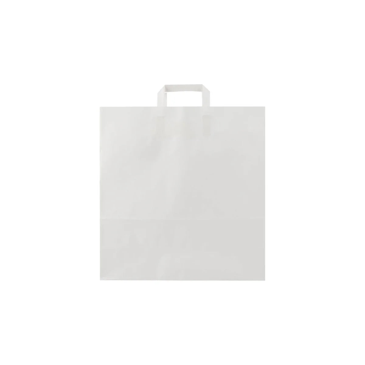 White Paper Bag Flat Handle 