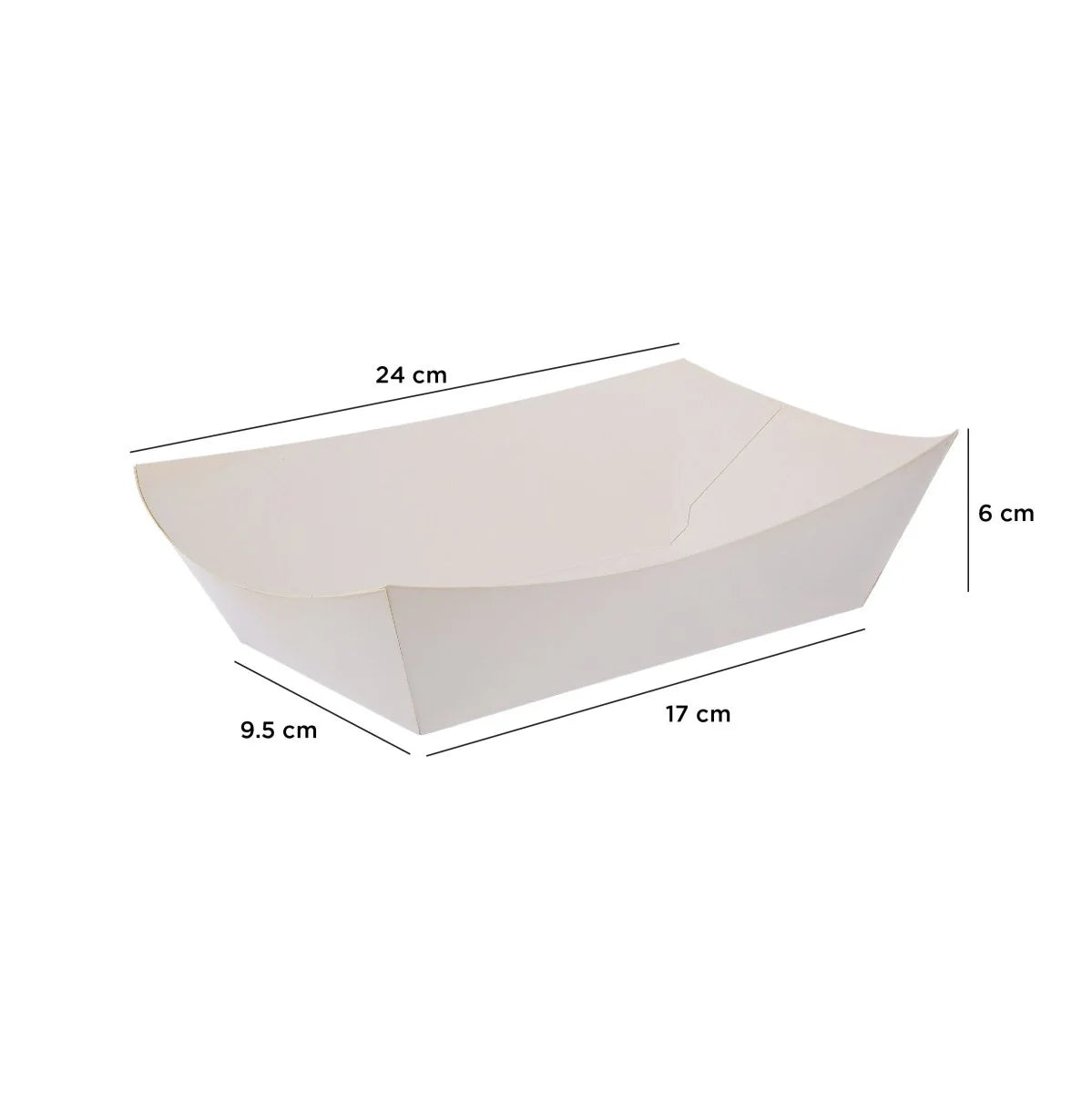 White Paper Boat Tray