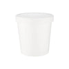 White Paper Noodle Bowl with Paper Lid