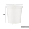 White Paper Noodle Bowl with Paper Lid