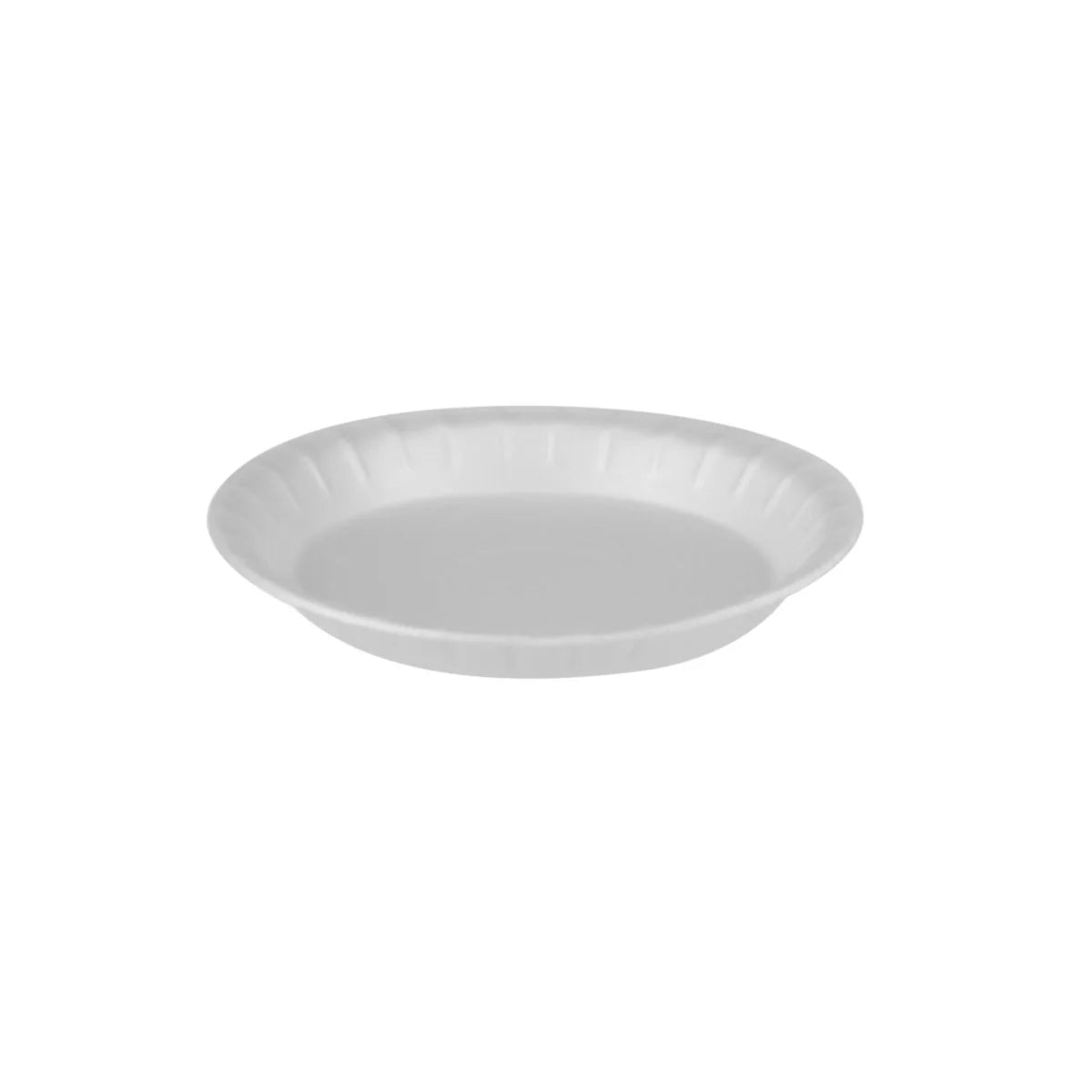  White Round Foam Plate Retail Pack