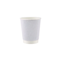 White Ripple Cup, 8 Oz (240 ml)| 500 Pieces-Hotpack Bahrain