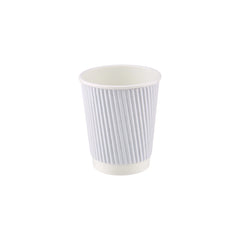 White Ripple Cup, 8 Oz (240 ml)| 500 Pieces-Hotpack Bahrain