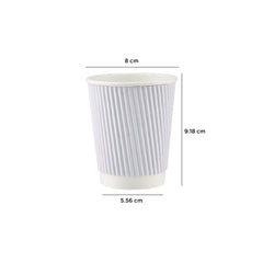 White Ripple Cup, 8 Oz (240 ml)| 500 Pieces-Hotpack Bahrain