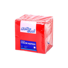 Soft N Cool Red Napkin, 25*25 Cm| 2400 Pieces -Hotpack Bahrain 