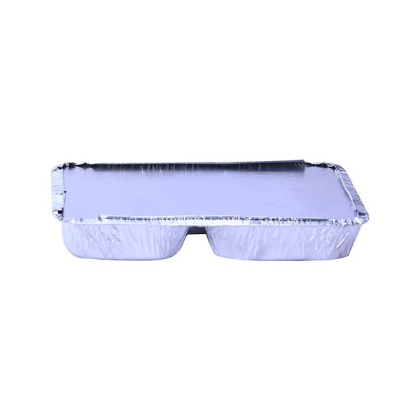 Hotpack |Aluminium Container 8576, 3 Compartmnet+ Lid-760 Cc | 500 PCS - Hotpack Bahrain