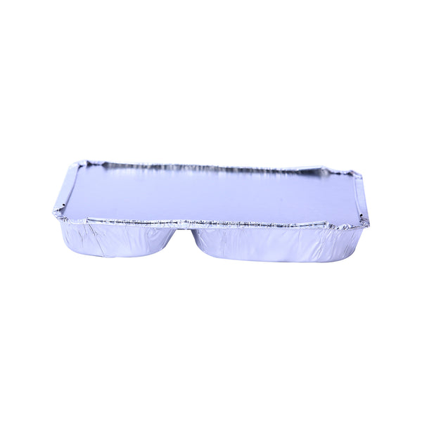 Hotpack |Aluminium Container 8582, 2 Compartmnet + Lid- 820 Cc | 500 PCS - Hotpack Bahrain