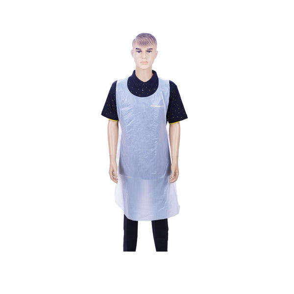 Plastic Apron White 28 Inch (Width) X 46 Inch (Length)-1000 Pieces - hotpack.bh