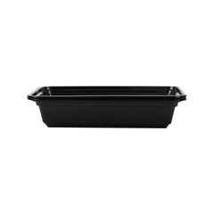 300 Pieces Black Base Rectangular Container 38 Oz + Lid 220 x 150 x 45 mm