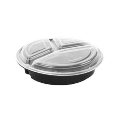 Rectangular Container,3 Comp. + Lid - Dia = 232*43 Mm 150 Sets - Hotpack Bahrain