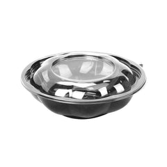 300 Pieces Black Base Round Salad Bowl 18 Oz