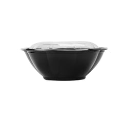 Black Base Round Salad Bowl 24 Oz 300 Pieces - Hotpack Global