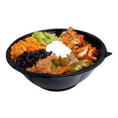 Black Base Round Salad Bowl 24 Oz 300 Pieces - Hotpack Global