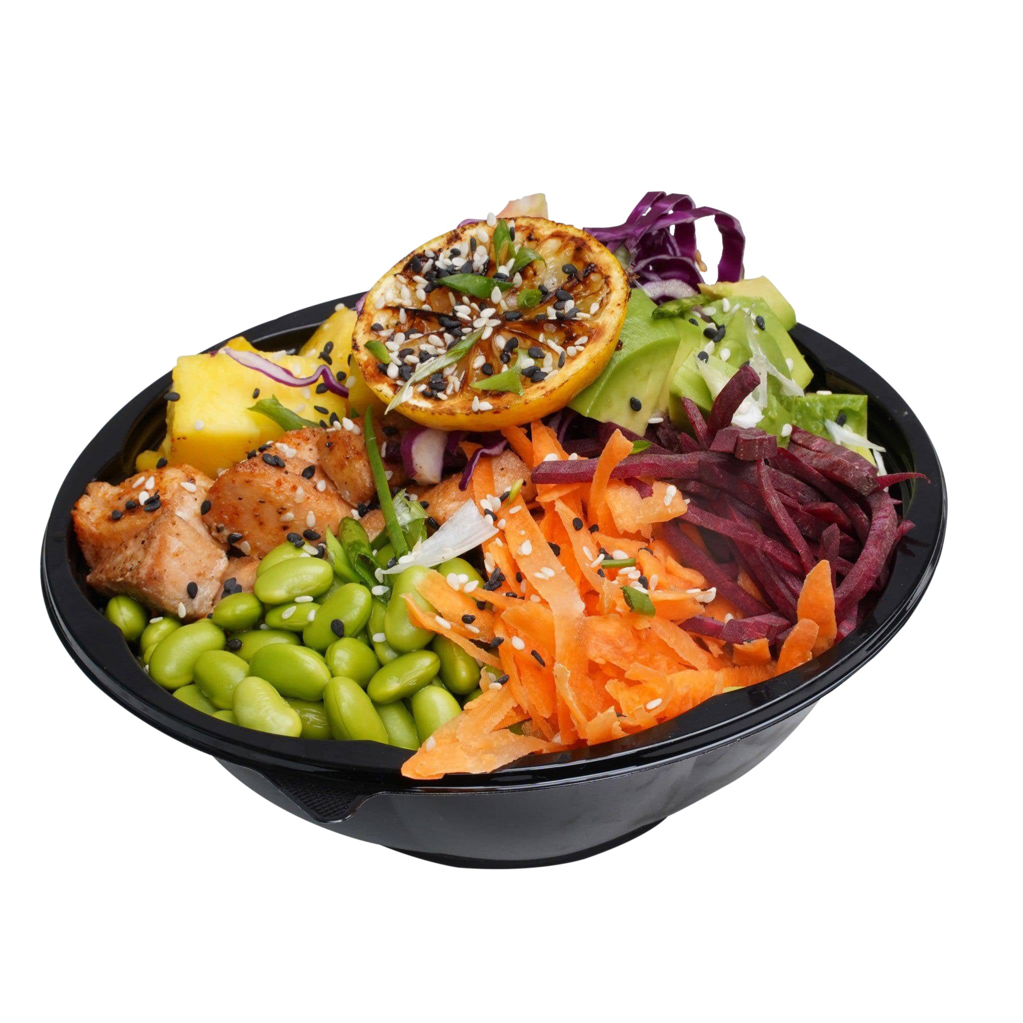 Black Base Round Salad Bowl 32 Oz 300 Pieces - Hotpack Global