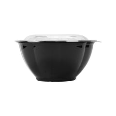 Black Base Round Salad Bowl 32 Oz 300 Pieces - Hotpack Global