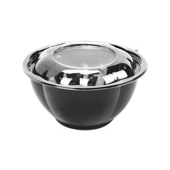 Black Base Round Salad Bowl 32 Oz 300 Pieces - Hotpack Global