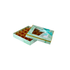 48 Pieces Blue Square Chocolate Gift Box 25 Division-20*20*4 cm